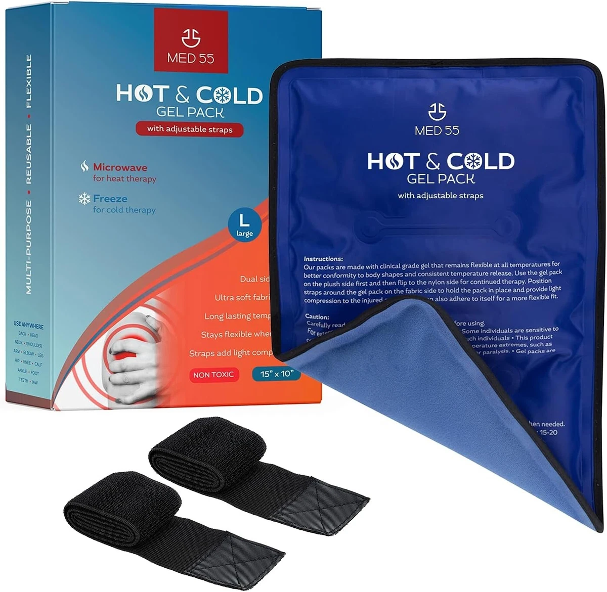 Reusable Cold & Hot Therapy Gel Pack + Tips on When to Ice vs. Heat