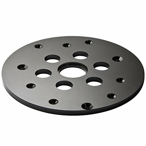 6.5" Universal Router Base Plate – Clear Acrylic Sub-Base With Centering Pin & Screws, Fits Most Trim Routers (Ryobi, Freud, Hitachi, Etc.)