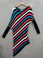 Miss Morena Women’s Medium Sweater Dress Multicolored Stripes