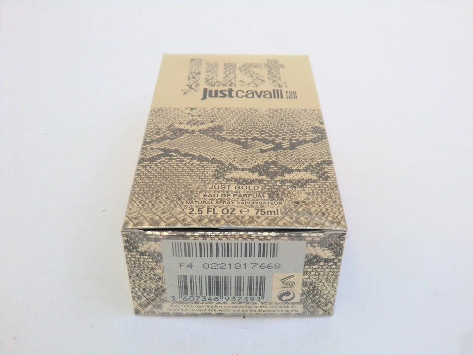 Roberto Cavalli Just GOLD For Her EDP Nat Spray 75ml -2.5 Oz BNIB Sealed OVP - Bild 2 von 4