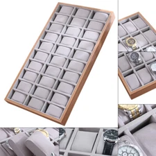 30Grids Watch Display Case Tray W/Pillow Storage Organizer Jewelry Display Case