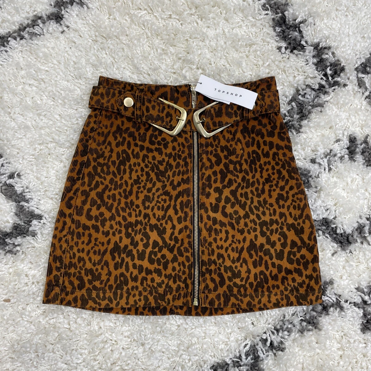 Topshop Petite animal print bias midi skirt in brown | ASOS