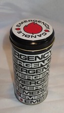 Vintage EMERGENCY CANDLE Kit E-Prep Tin with 7 Candles - 1980s