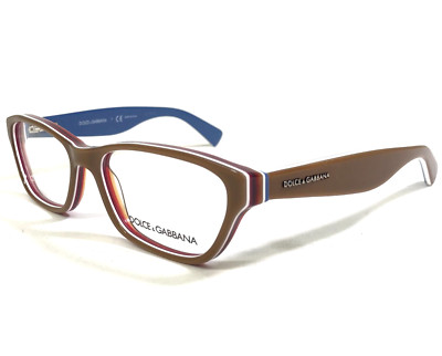 Dolce & Gabbana Eyeglasses Frames DG3175 2767 Cat Eye Brown Blue Red 52-16-135
