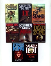 STEPHEN KING BOOK MAGNETS (it carrie shining misery stand misery 1st pb poster)