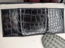 Wild Alligator Tri fold Wallet gator swamp skin leather hide JU41
