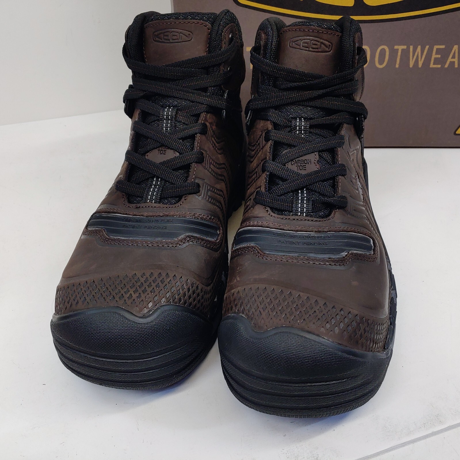 Scarpe da lavoro Keen Kansas City + taglia 9 D punta di sicurezza SR EH marroni 1026357