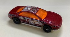 1993 Hot Wheels Die Cast Car Aurora, Cherry Red, Arson Investigator Flame Decals