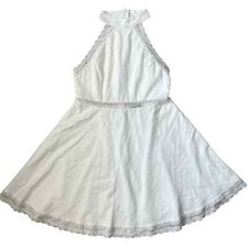 Lulus Reach Out My Hand White Lace Skater Dress NWT SMALL