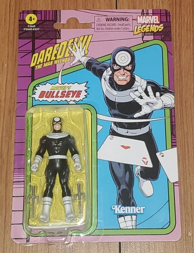 Figura de acción Marvel Legends Bullseye - 3,75" colección retro kenner de cómics