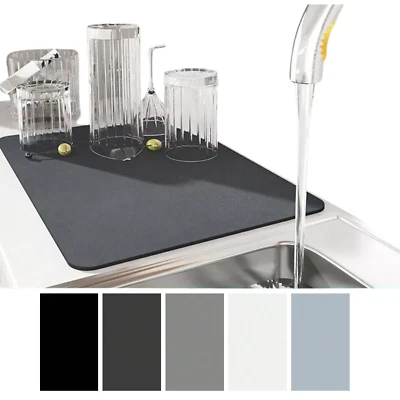 Kitchen Super Absorbent Draining Mat Coffee Dish Drying Mat Quick Dry Drain Pad
