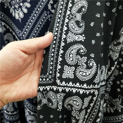 Ethnic Paisley Print Chiffon Fabric Retro DIY Crafts Cloth Dress Costume Vintage - Picture 1 of 13