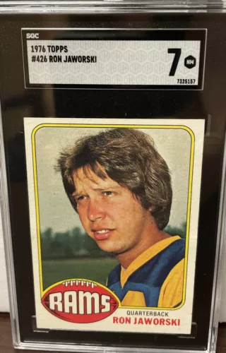 1976 Topps Football #426 Ron Jaworski Los Angeles Rams RC Rookie SGC 7