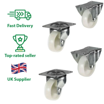 ATLAS HANDLING UK LTD Castors 63mm Nylon Wheels: Fruit/Vending Machine/Caster