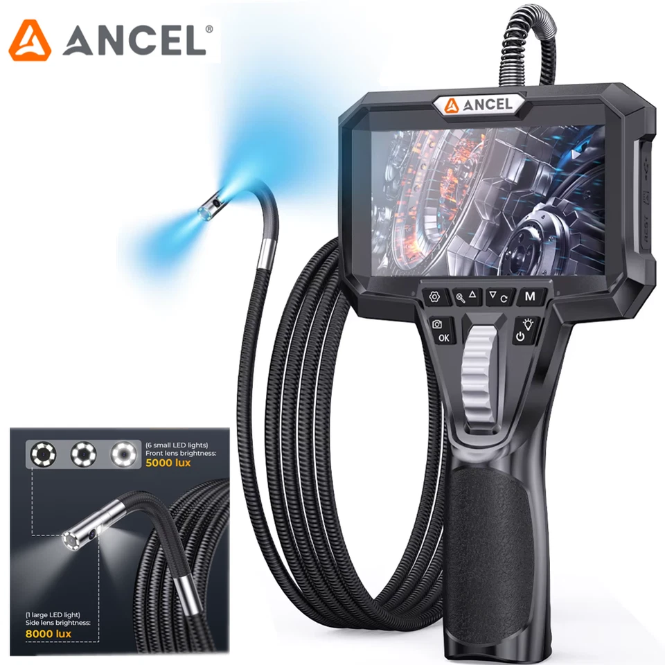 Шарнирный бороскоп 6,5 мм камера для осмотра автоматический эндоскоп камеры прицелы 210° - Изображение 4 из 4