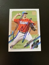 Cody Poteet Signed 2021 Topps Update Rookie Card Miami Marlins Autograph COA