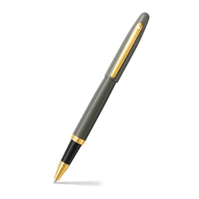 Sheaffer  VFM 9427 Glossy Light Gray Rollerball Pen With PVD Gold-Tone Trim