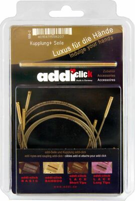 addi Click Nature Schnüre und Verbinder Set austauschbare Stricknadel Kabel