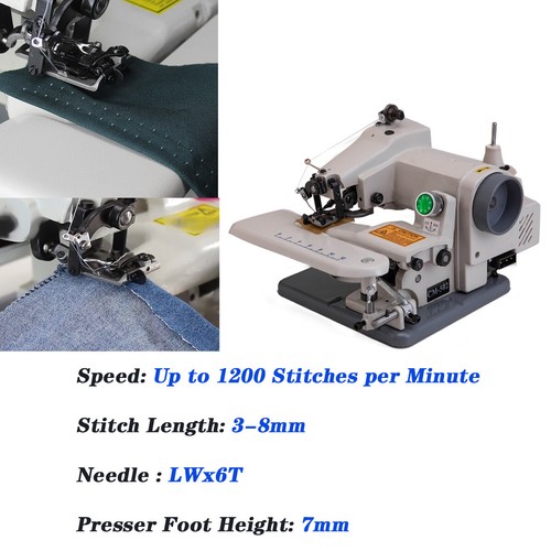 Máquina de mesa de coser portátil de punto ciego CM-502 escritorio hogar sastre - Imagen 3 de 13