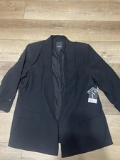 Simply Vera Vera Wang Women's Black Roll-Tab Relaxed Blazer - Size  XXL - NWT