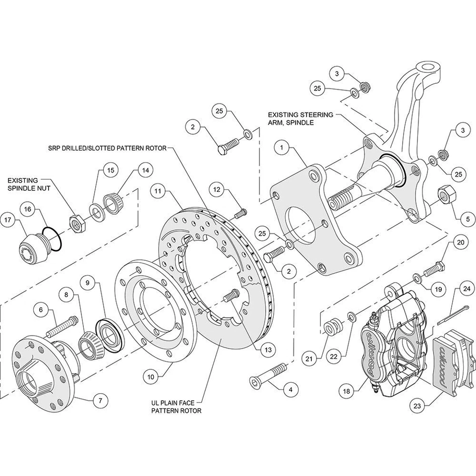 Wilwood 140-9828 FDLI 12.19 Front Disc Brake Kit, 62-72 Fits Mopar B/E-Body Foto 3 de 4