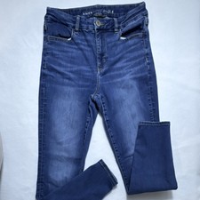 American Eagle Outfitters Skinny High Rise Stretch Medium Wash Blue Denim Jeans