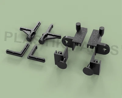 PLASTIK-PARTS Zubehörsatz für 136mm Kippschere Kellerfenster Kippfenster Set schwarz / weiß