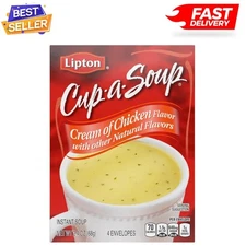 SOUP SECRETS Lipton Instant Soup Cream of Chicken 4 Count For a Warm Cup of Soup