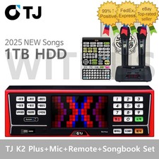 TJ Taijin Media K2 Plus Karaoke Machine System 1TB TMW-80 Mic Remote SongBook