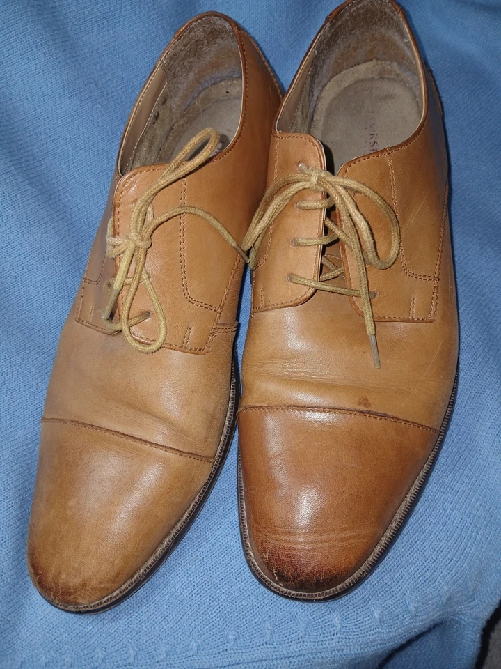 Vestido de Trabajo FLORSHEIM Para Hombres De Colección Calipa Puntera Oxfords Marrón Talla 11D Color Camel Foto 2 de 4