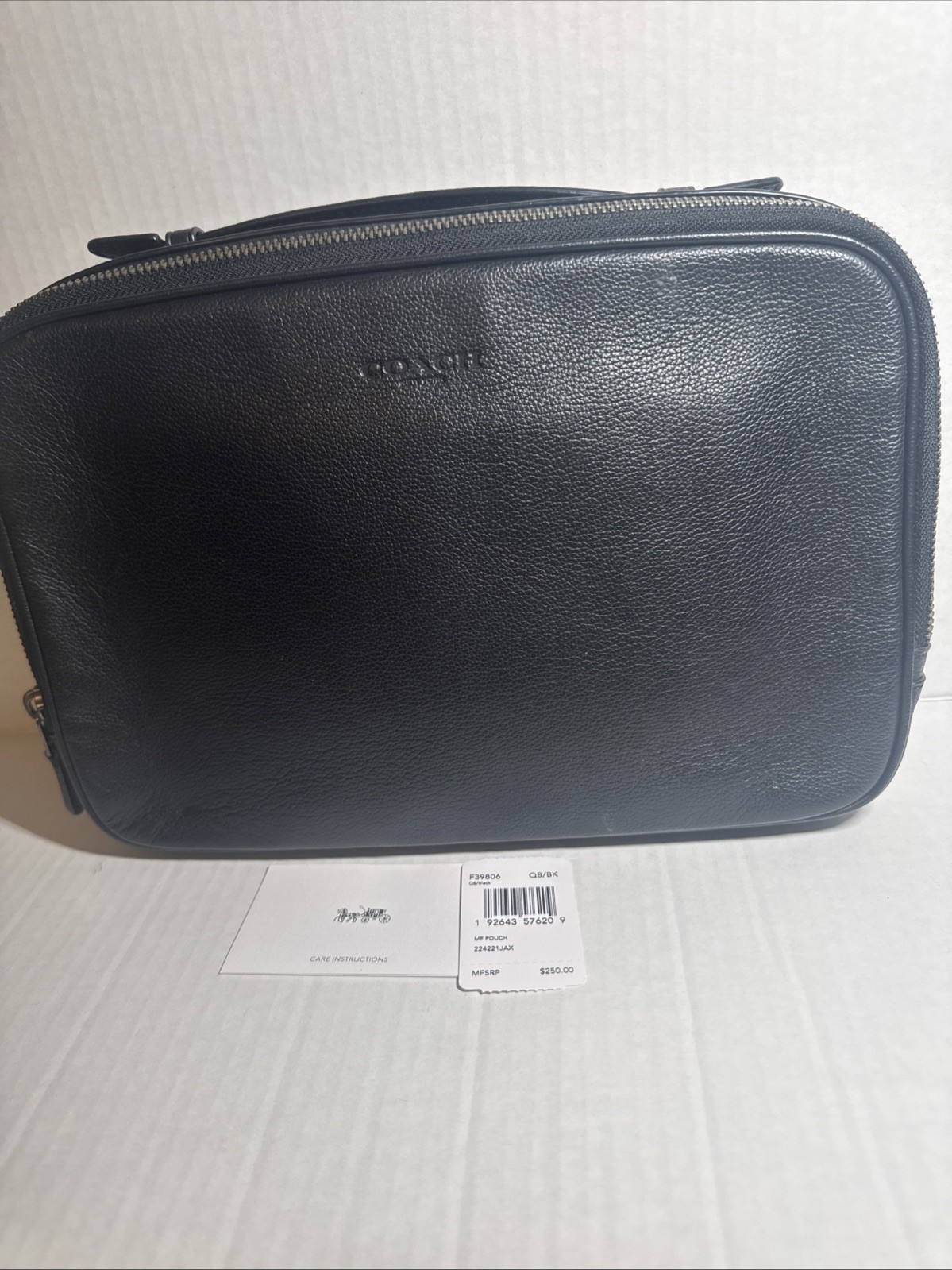 Coach Multifunction Leather Pouch/Case 39806 Blac… - image 1