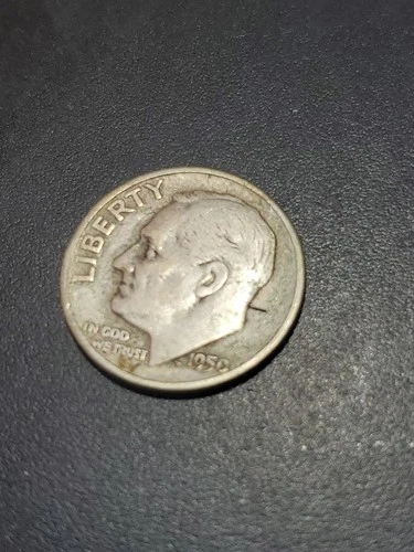 1950-s Roosevelt Dime 90 % Silver Vg