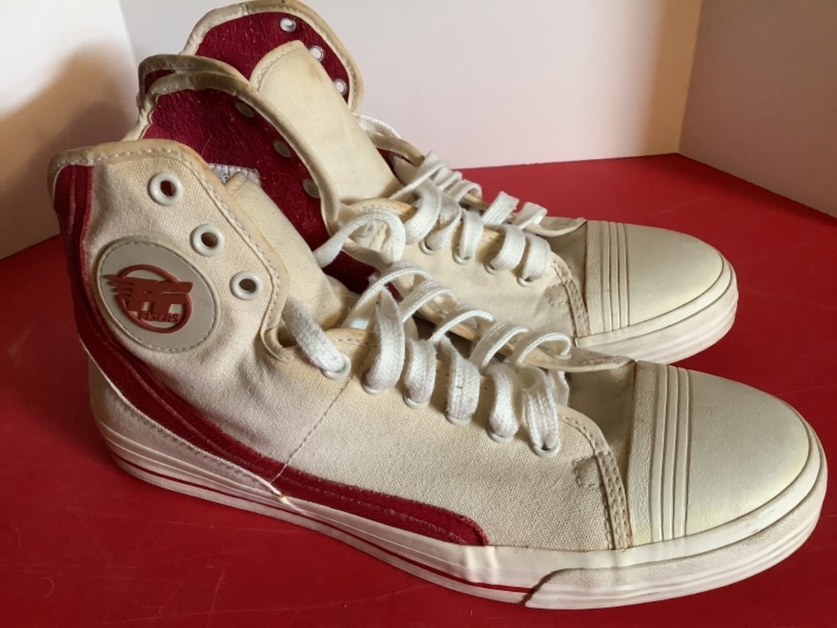 PF Flyers Pre-Owned Red/White Mens Size High Tops