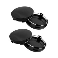 Car Wheel Hub Center Cap, 2.36" OD 2.2" ID Snap-in Vehicle Rim Hub 4 PCS Black