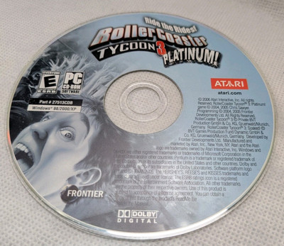 RollerCoaster Tycoon 3: Platinum Disc Only (PC: Windows, 2006)
