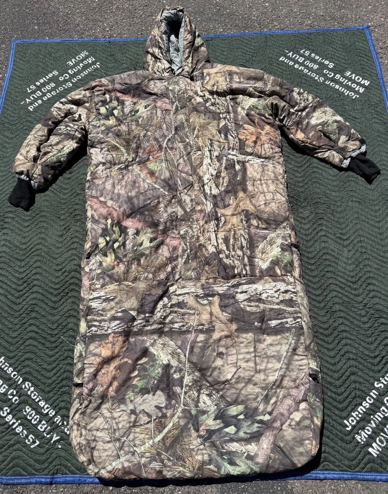 Camouflage Mossy Oak Break Up Country Wearable Sleeping Bag With Arms & Hood