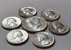 AU Silver Lot • 5 Washington Quarters • Kennedy Half • 90% Silver • Solid    X58