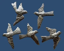 Haitian Metal Birds In Flight Wall Decor - Set of 5 - Approx 5" x 6.5"