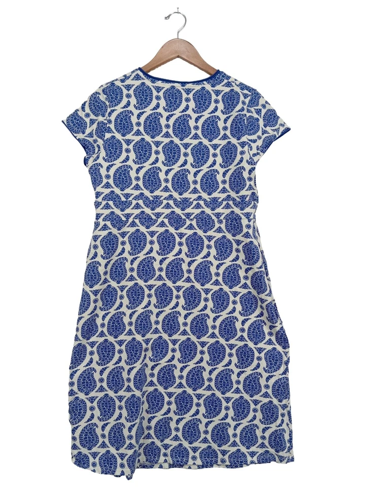 BODEN Robe à manches courtes Dames Robe T EU 46 bleu-blanc style décontracté - Photo 2/4