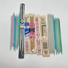 VTG Bates & Marcia Lynn Zephr Double Pointed Knitting Needles Misc Sizes Lot 42