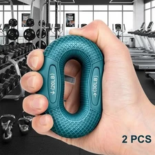 Silicone grip ring fingers, hand/wrist strength trainer, fitness exercise, 2 pcs