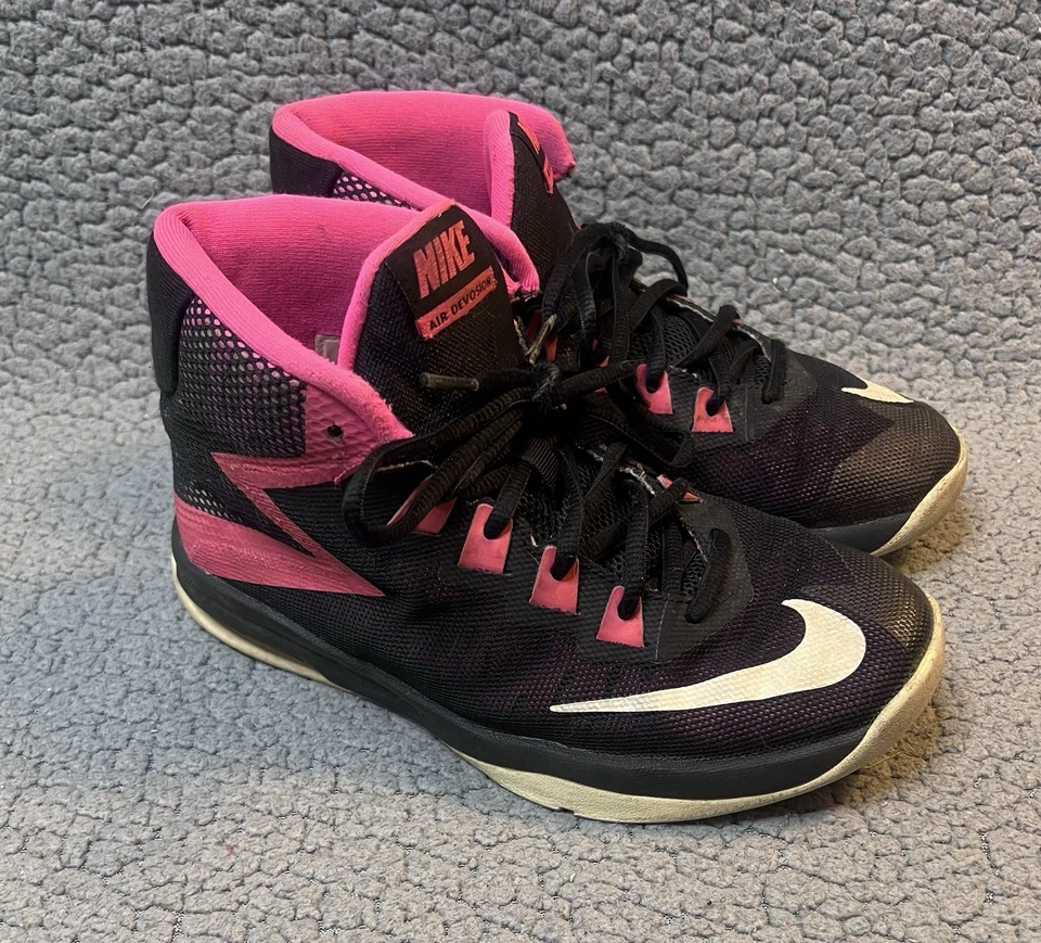 Nike Air Devosion Tenis Niñas Grandes Talla 4Y Negro Y Rosa  Foto 3 de 4