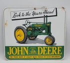Vintage Rustic John Deere Porcelain Enameled Metal Sign