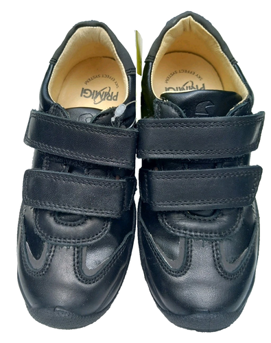Primigi Boy's Black Leather School Shoes, Size 10 UK - Picture 3 of 9