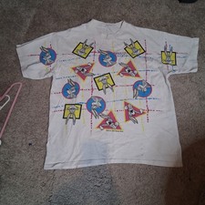 VTG Looney Tunes 1994 All Over AOP Single Stitch Shirt Mens Large Two Sided