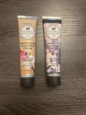 Dionis Hand & Body Goat Milk Cream French Vanilla & Lavender Vanilla Each 3.3oz