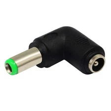 DC 6.3mm Connector, 90 Degree Angle DC 6.3 x 3.0mm Male to DC 5.5 x 2.1mm Fem...