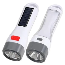 Solar LED Flashlight for Power Outages, Rechargeable Camping Flashlights 2 Pack