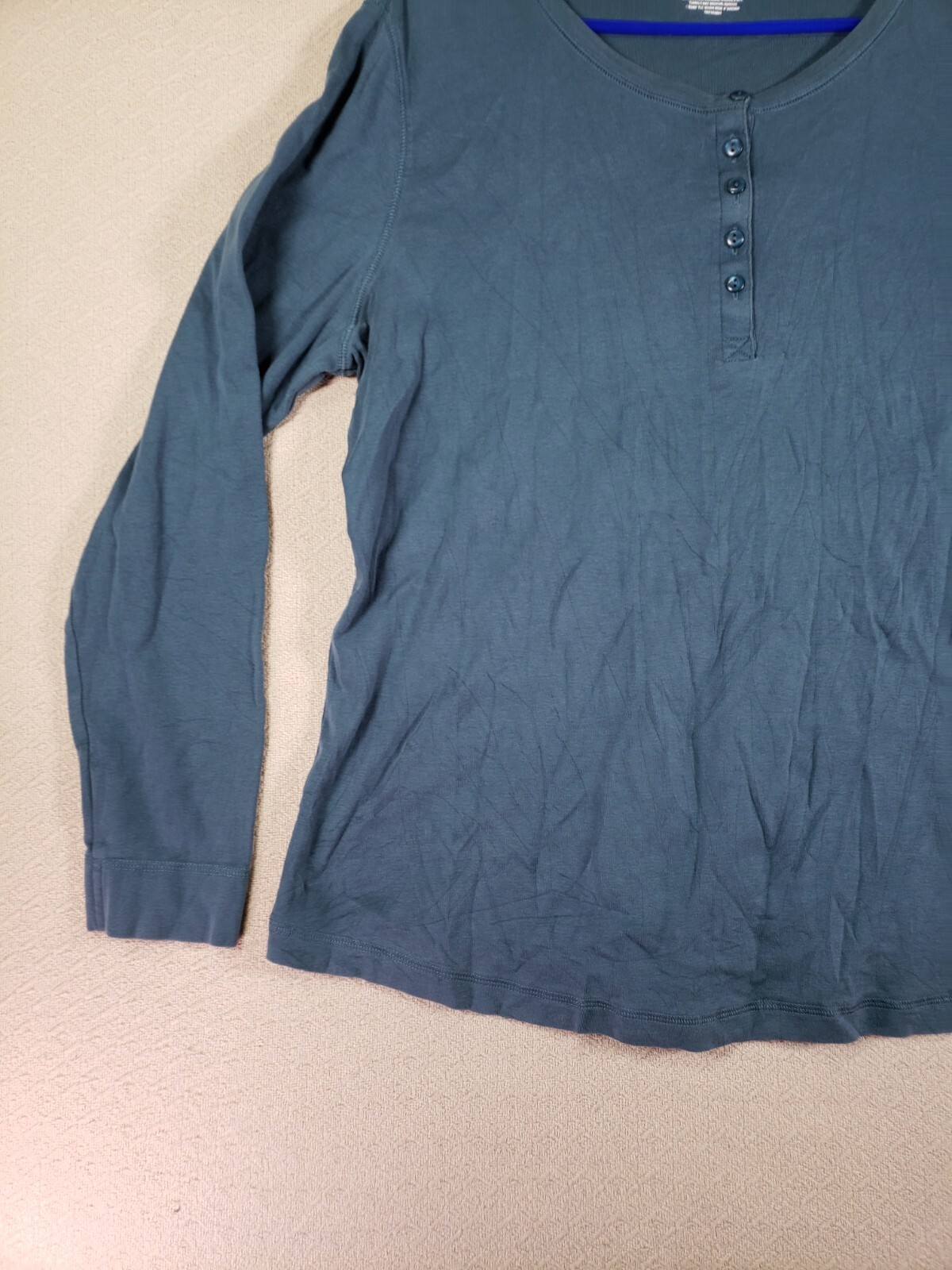 Duluth Shirt Women XLarge XL Blue Long Sleeve 100 Cotton Button