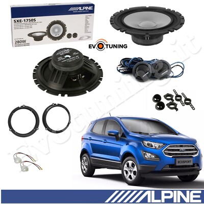 Kit 4 Lautsprecher Alpine Front Woofer+Tweeter für Ford EcoSport ab 2013 6,5''